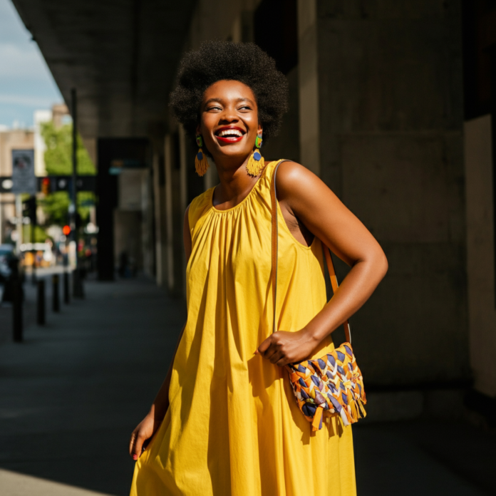 Rock Paper Scissors Yellow Dress